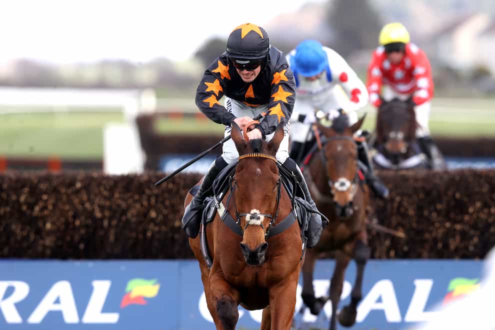 Do Your Job ridden by jockey Richard Patrick on their way to winning the on their way to winning the Jordan Electrics Ltd Future Champion Novices’ Chase during the Coral Scottish Grand National day at Ayr Racecourse (Jeff Holmes/PA)