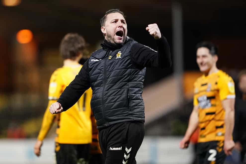 Cambridge manager Mark Bonner expects to make changes against Wycombe (Zac Goodwin/PA)