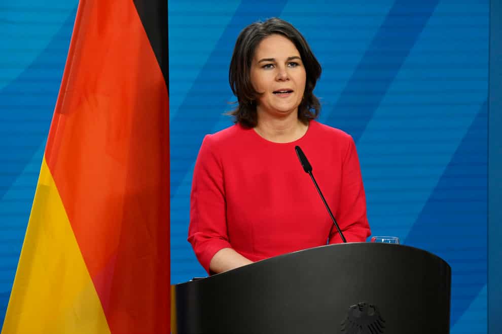 German Foreign Minister Annalena Baerbock (Tobias Schwarz/Pool via AP)