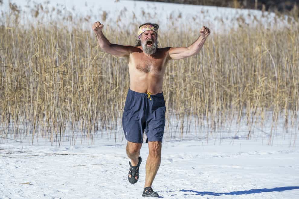 Wim Hof from Freeze The Fear With Wim Hof (BBC/Hungry Bear Media/Pete Dadds/PA)