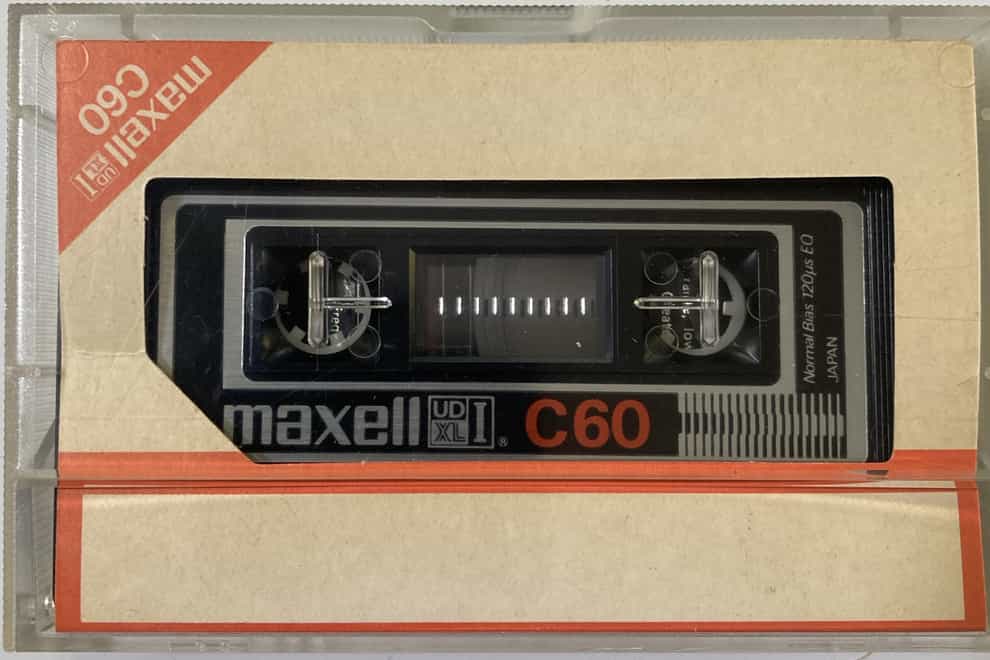 The Maxell C-60 audio cassette also features a handwritten label detailing the name of the song (Omega Auction/PA)