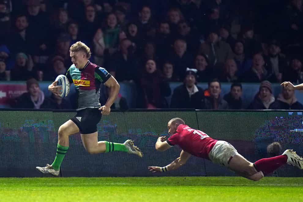 Louis Lynagh has scored 11 tries for Harlequins in all competitions this season (Adam Davy/PA)