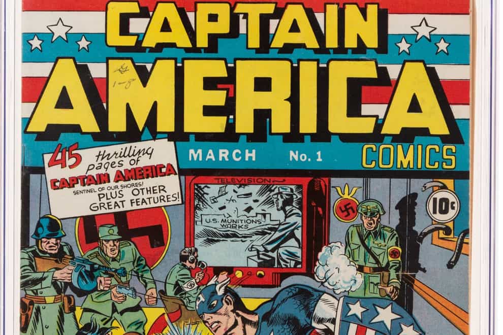 Near-mint condition of Captain America Comics No 1 sells for over £2.3 million (Heritage Auctions/PA)