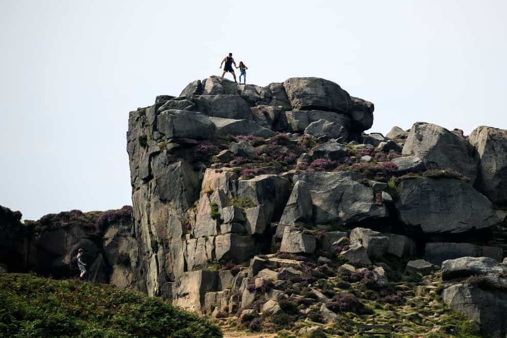 A rock formation on Ilkley moor in Yorkshire (Danny Lawson/PA)