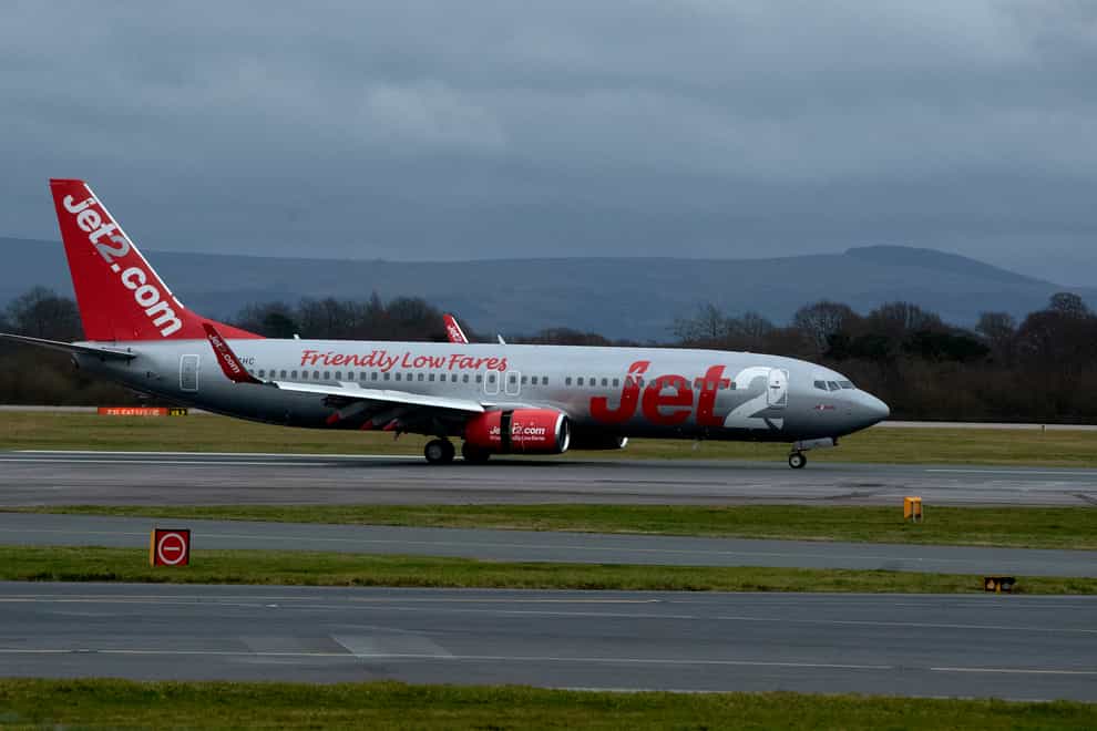 Jet2 said it expects a loss of up to £383 million for the past year (Peter Byrne/PA)