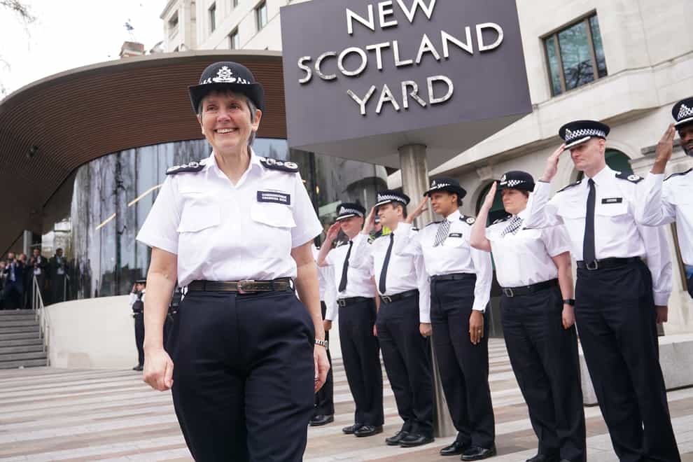 Metropolitan Police Commissioner Dame Cressida Dick leaving Scotland Yard (Yui Mok/PA)
