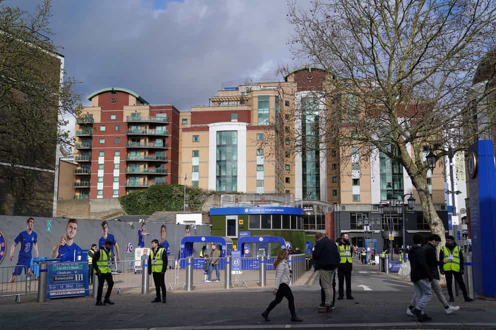The race to buy Chelsea and Stamford Bridge, pictured, has been heating up with the competing consortiums meeting club executives and high-profile figures this week (Adam Davy/PA)