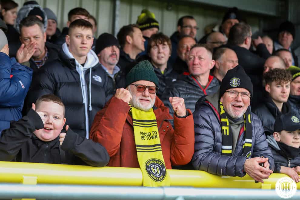 Harrogate have had record attendances both home and away this season (PA handout)