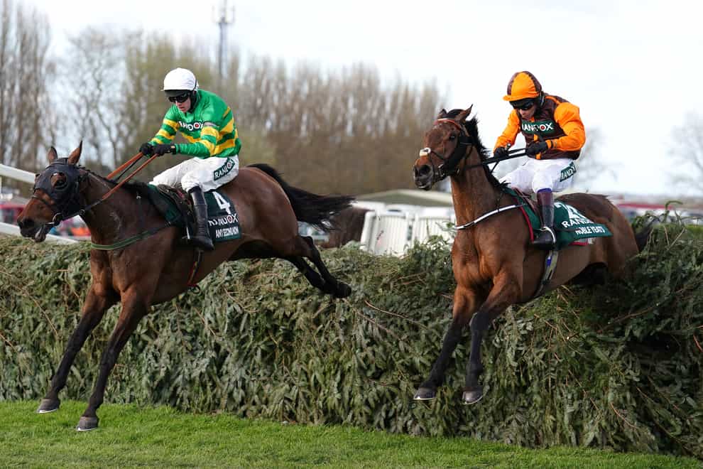 Any Second Now (left) was just beaten in the Grand National (Mike Egerton/PA)