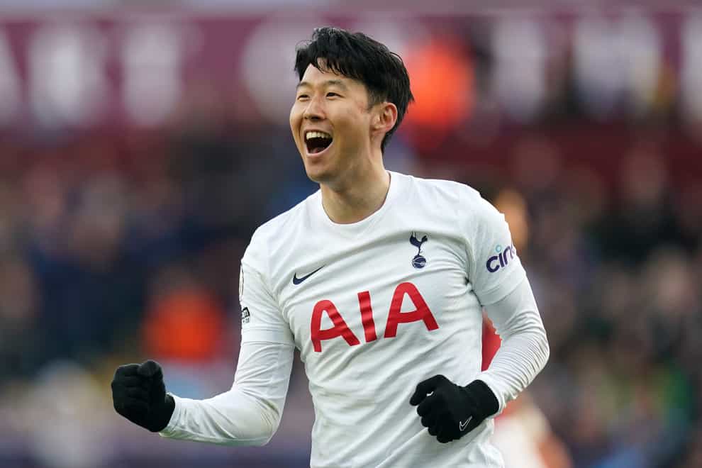 Tottenham’s Son Heung-min scored a hat-trick at Villa Park (Nick Potts/PA)