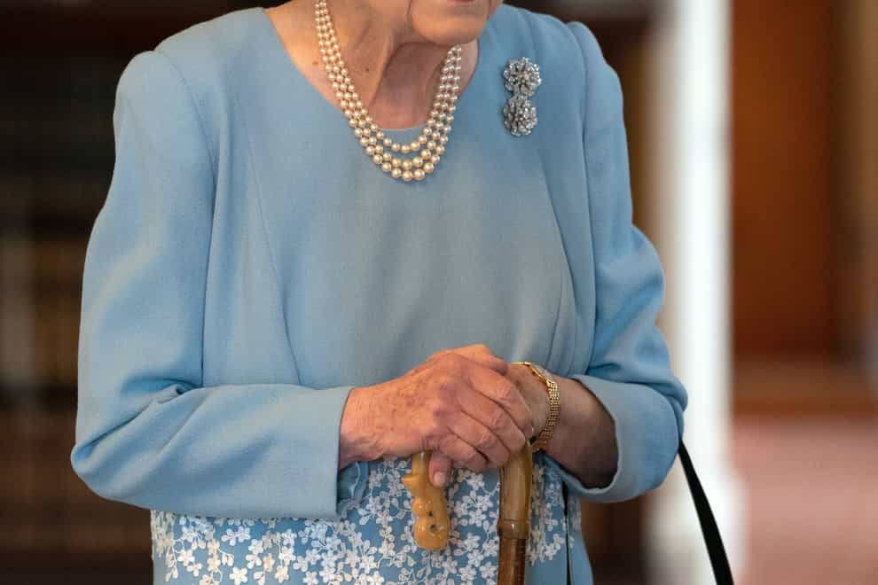 The Queen during a reception in the Ballroom of Sandringham House (PA)