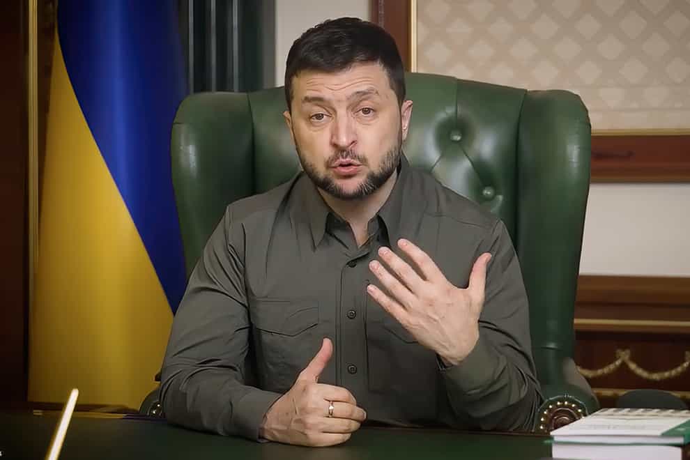 Ukraine’s president warned his nation on Sunday night that the coming week would be as crucial as any in the war (Ukrainian Presidential Press Office/AP)