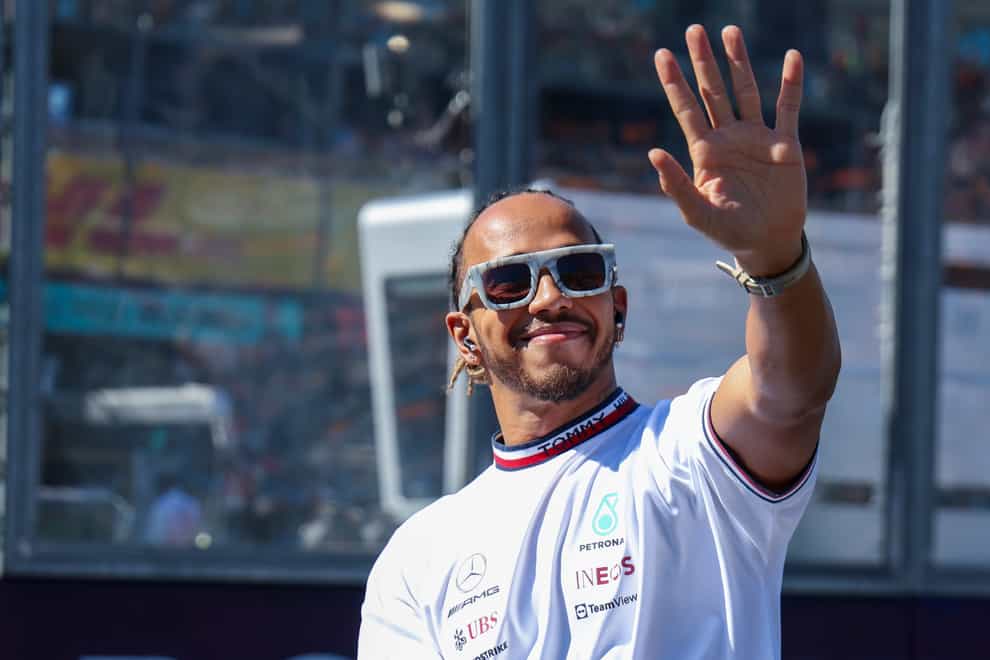 Lewis Hamilton defied the new rules on jewellery (AP Photo/Asanka Brendon Ratnayake)