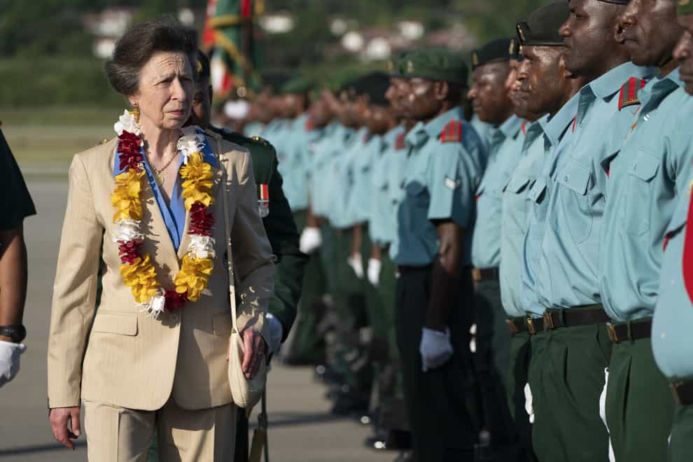 The Princess Royal inspects a Guard of Honour (Kirsty O’Connor/PA)