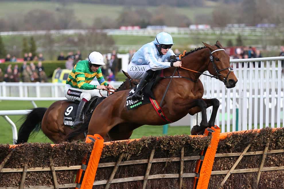 Honeysuckle ridden by Rachael Blackmore (right) on their way to winning the Unibet Champion Hurdle (Nigel French/PA)