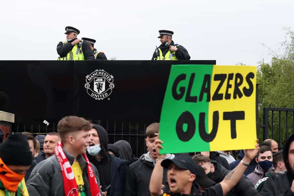Manchester United fans are planning a fresh protest against the club’s Glazer family ownership (Martin Rickett/PA)