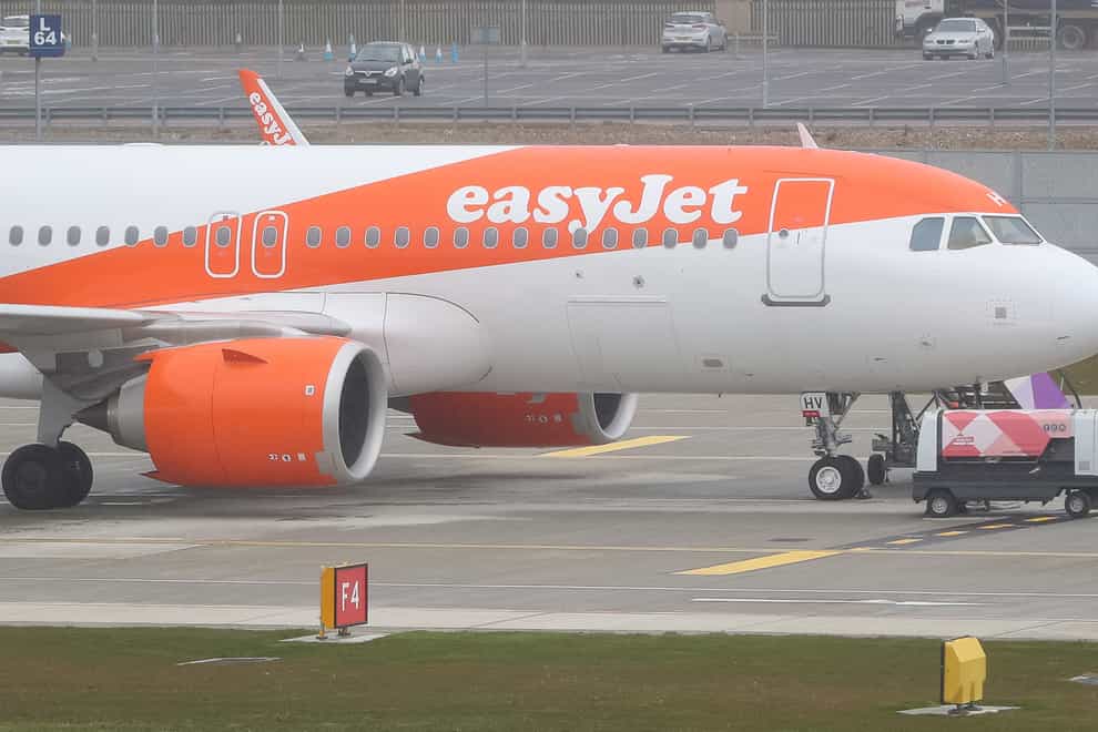 EasyJet cancelled at least 23 flights to or from Gatwick on Tuesday (Jonathan Brady/PA)