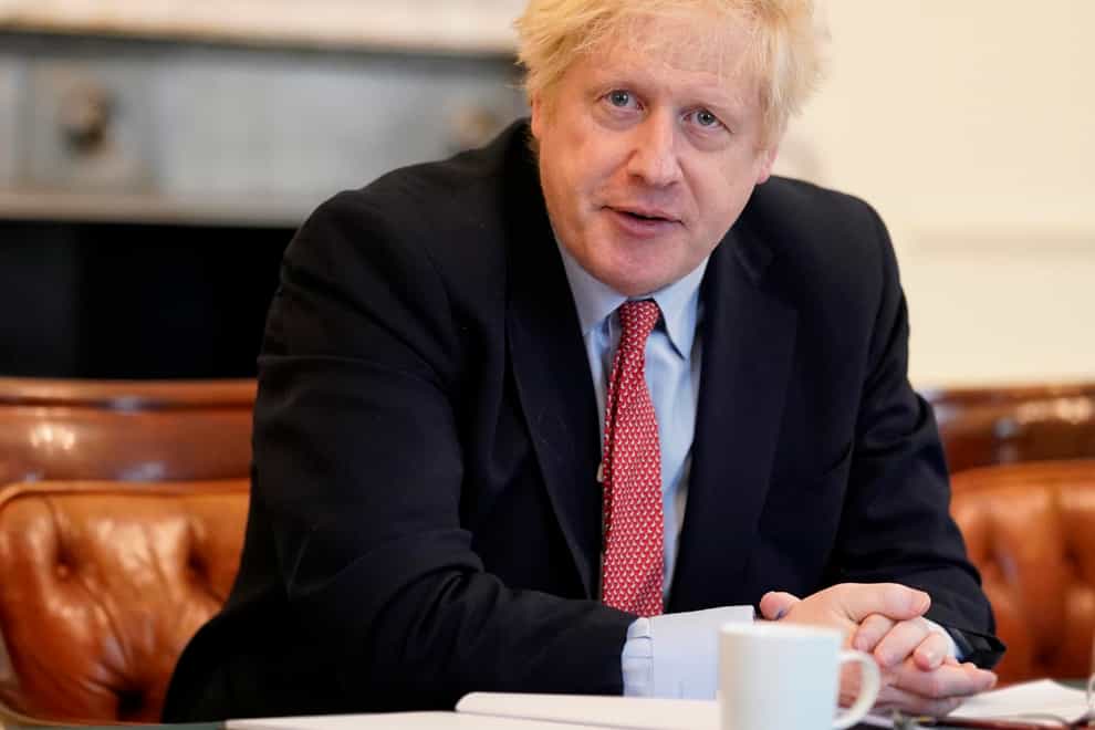 Prime Minister Boris Johnson chairing a meeting in the cabinet room of 10 Downing Street (Andrew Parsons/10 Downing Street/PA)