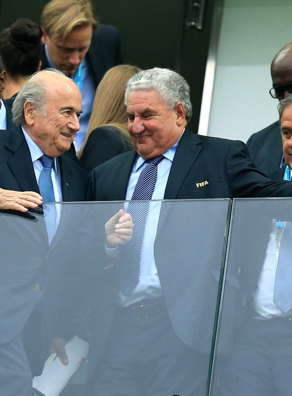 Sepp Blatter, front left, and Michel Platini, front row right, face trial in Switzerland in June (Mike Egerton/PA)
