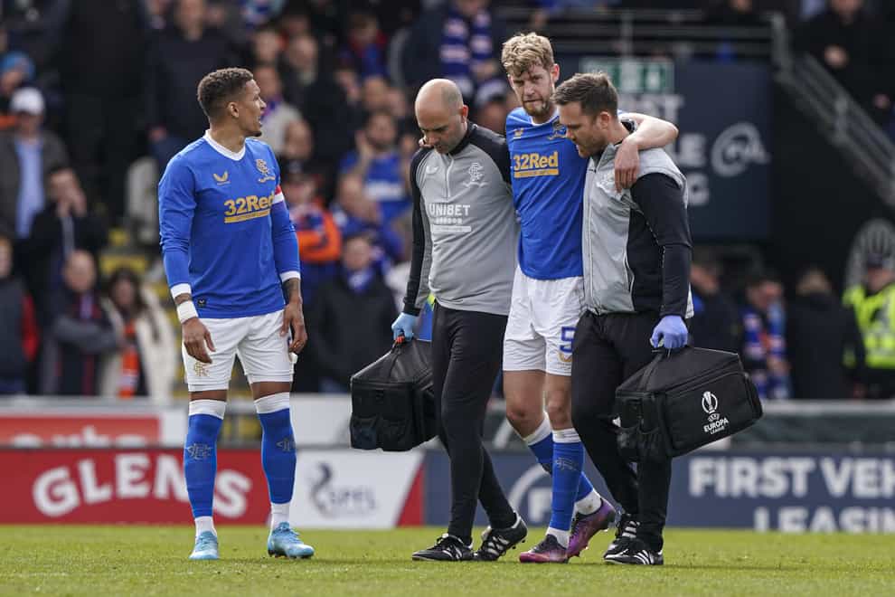 Rangers’ Filip Helander out for rest of season with foot injury (Andrew Milligan/PA)