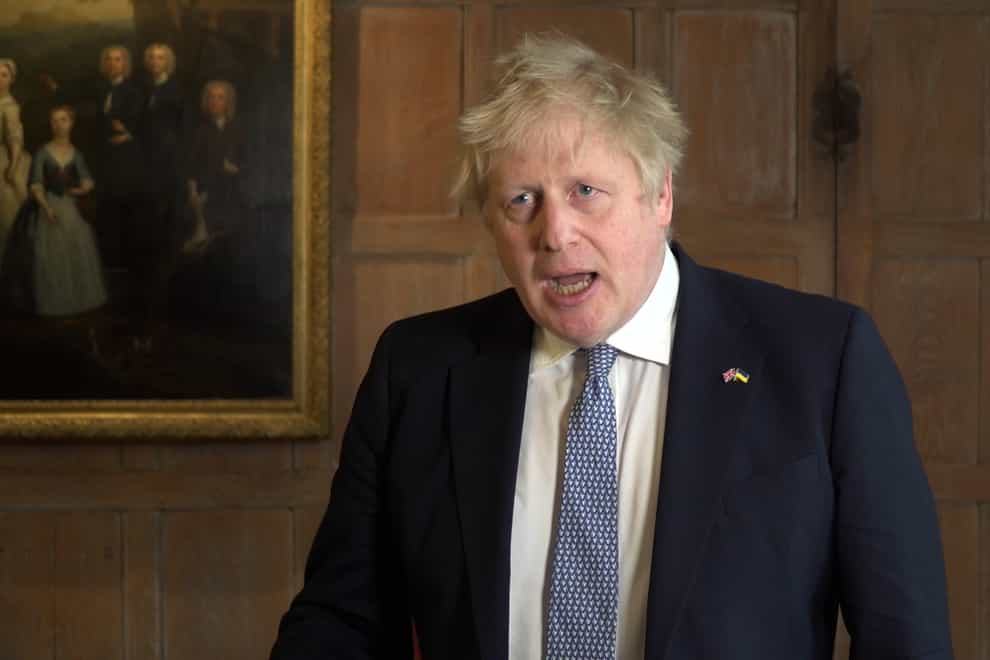 Prime Minister Boris Johnson delivering a statement at his country residence Chequers (Marc Ward/PA)