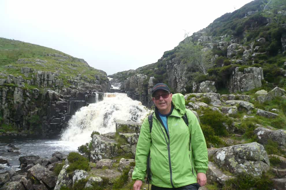 Gary Rushworth, who will be walking 1,800 miles around the country to raise funds for the MS Society in memory of his late wife Moira (Gary Rushworth/PA)