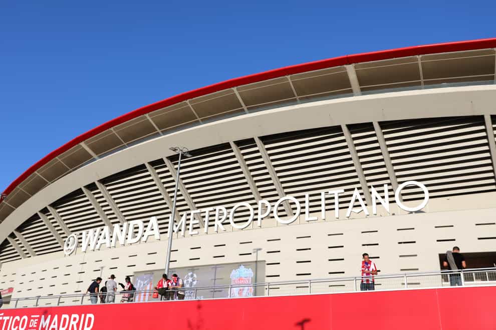 Atletico Madrid have avoided a partial closure of their Wanda Metropolitano stadium for Wednesday night’s match against Manchester City (Isabel Infantes/PA)