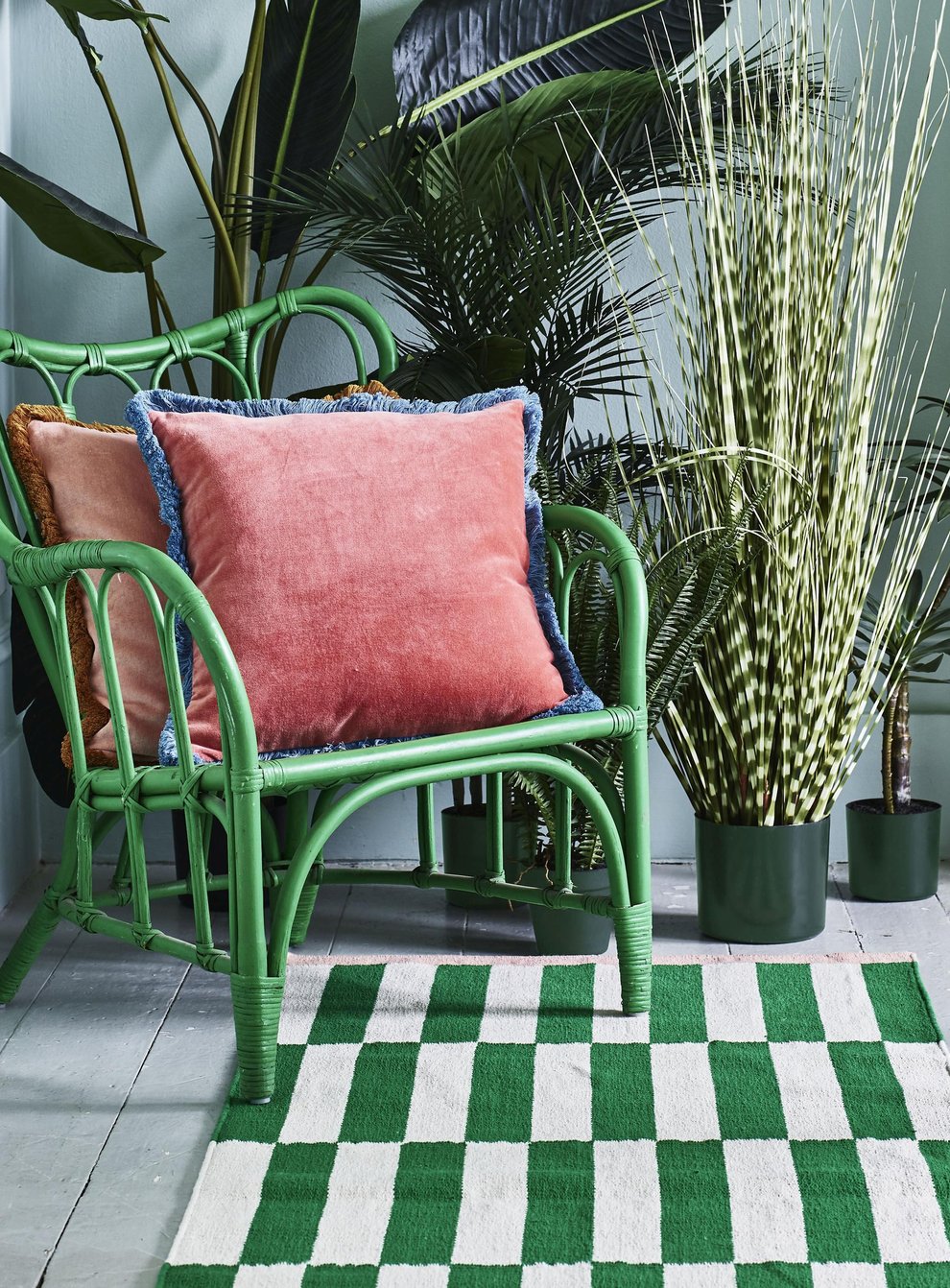 Spring greens are all the rage in interiors (Oliver Bonas/PA)