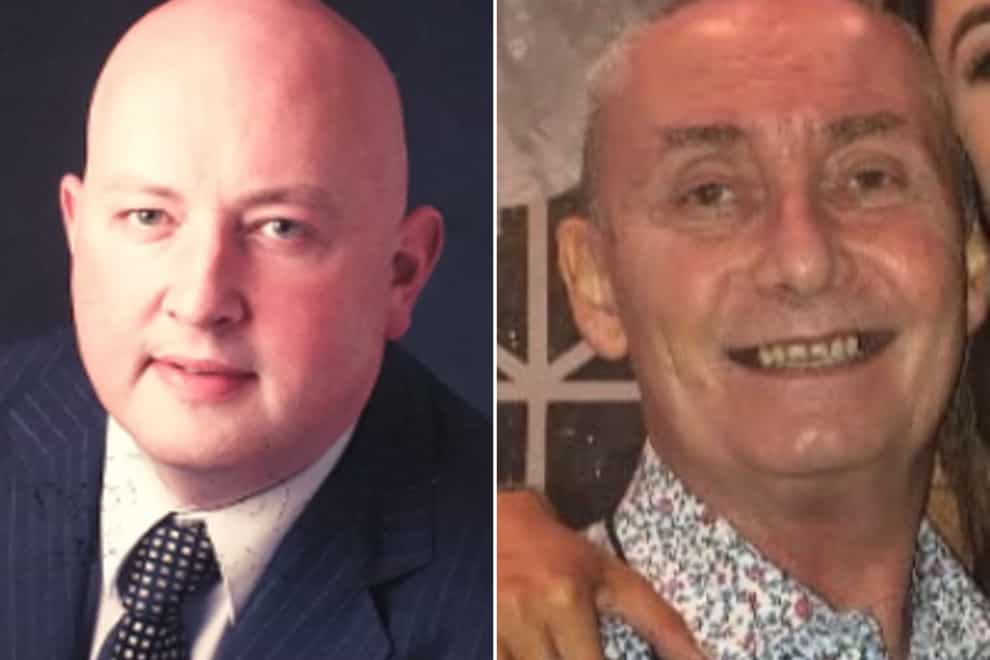 Aidan Moffitt, 42, (left) and Michael Snee, 58 both from Sligo, were found dead in their own homes (Garda/PA)