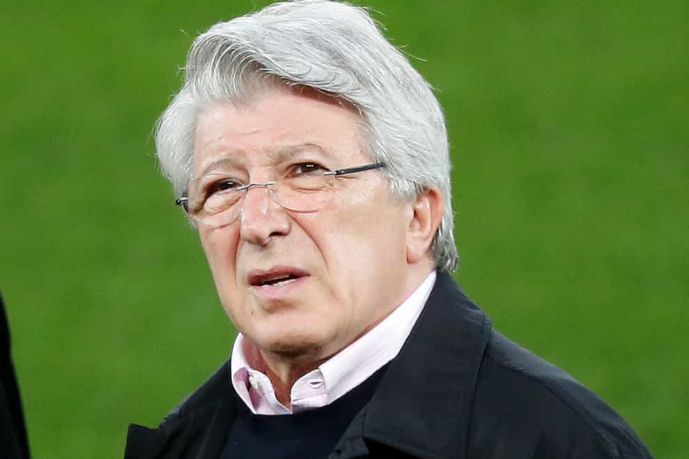 Atletico Madrid chairman Enrique Cerezo turned Pep Guardiola’s “pre-history” comments on Manchester City (Martin Rickett/PA)