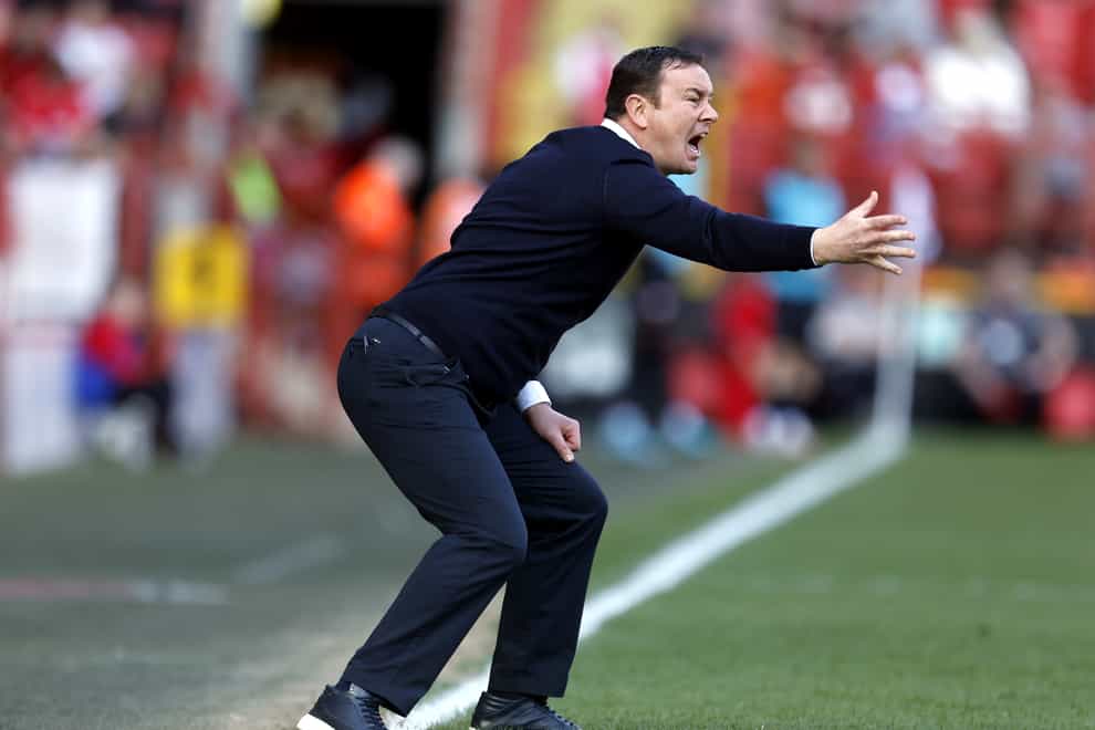 Morecambe manager Derek Adams hailed his side’s clinical finishing in the 3-2 win at Charlton (Steven Paston/PA Images).