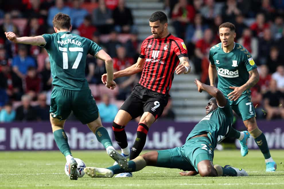 Bournemouth were held by Middlesbrough (Kieran Cleeves/PA)