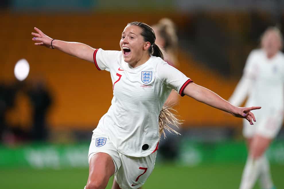 Fran Kirby, pictured celebrating her goal against Germany in February, has been struggling with fatigue (Nick Potts/PA)