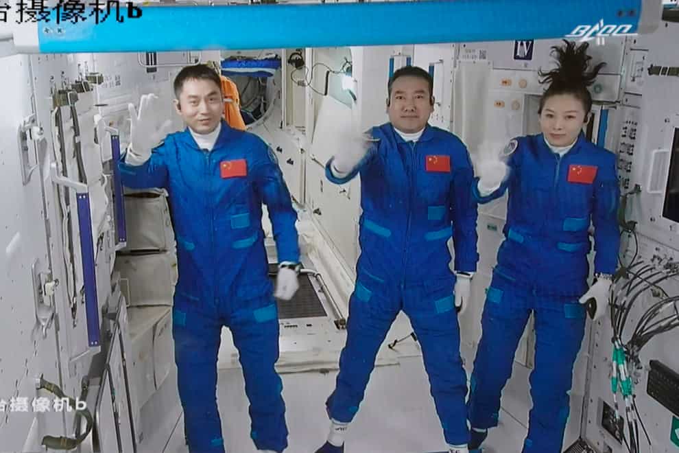 Three Chinese astronauts returned to Earth on Saturday after six months aboard their country’s newest orbital station in the longest-crewed mission to date for China’s ambitious space programme (Tian Dingyu/Xinhua/AP)