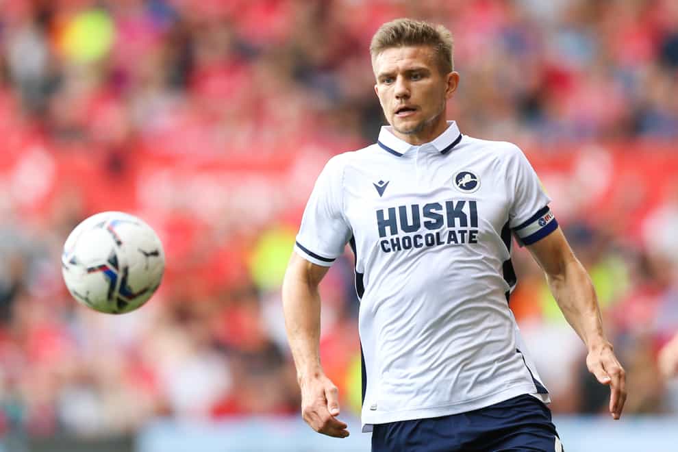 Millwall defender Shaun Hutchinson might make his first-team return after nearly two months on the sidelines (Isaac Parkin/PA)
