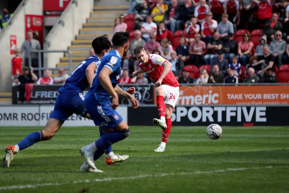 Michael Smith scores the only goal of the game against Rotherham (Isaac Parkin/PA)