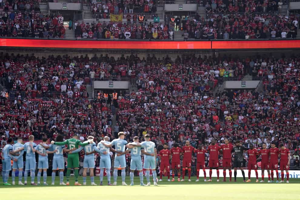 There was silence for the victims of the Hillsborough disaster before kick-off at Wembley (PA)