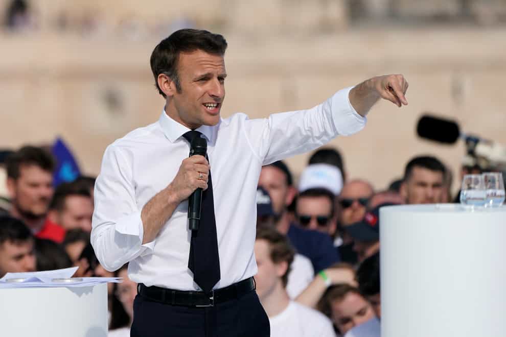 French President Emmanuel Macron (AP)