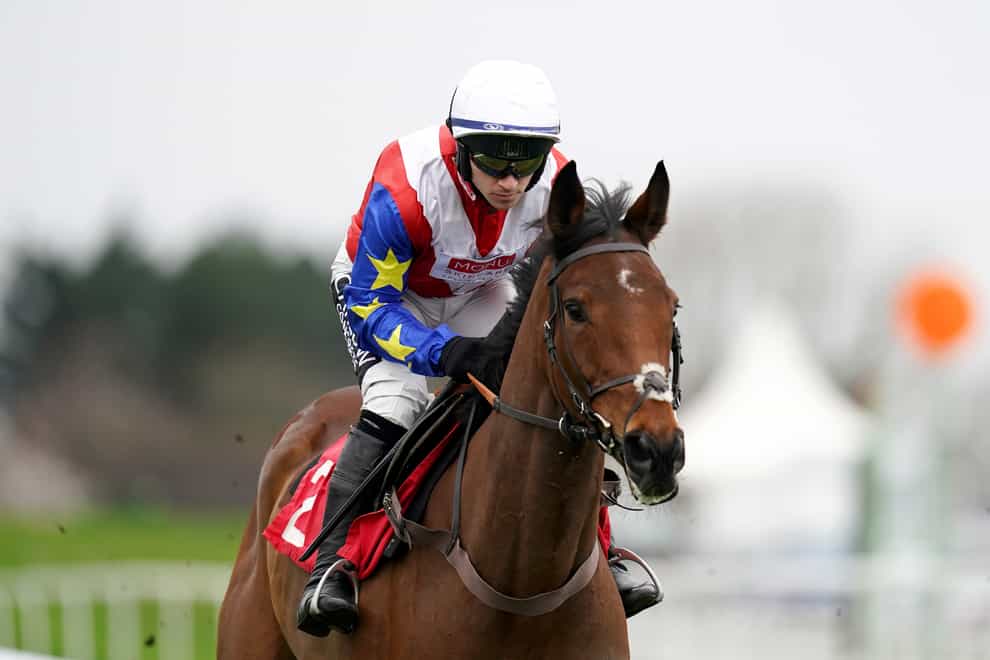 Love Envoi ridden by Jonathan Burke goes to post before the Weatherbys Cheltenham festival betting guide Jane Seymour mares’ novices’ hurdle race at Sandown Park Racecourse. Picture date: Thursday February 17, 2022.