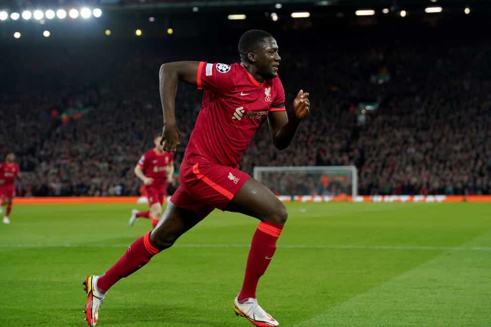 Liverpool defender Ibrahima Konate has scored the opening goal in his last three appearances (Peter Byrne/PA)