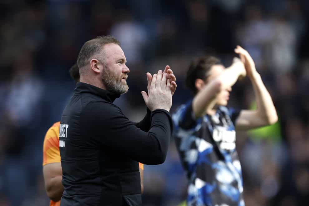 Wayne Rooney wants to lead Derby back to the Championship (Steven Paston/PA).
