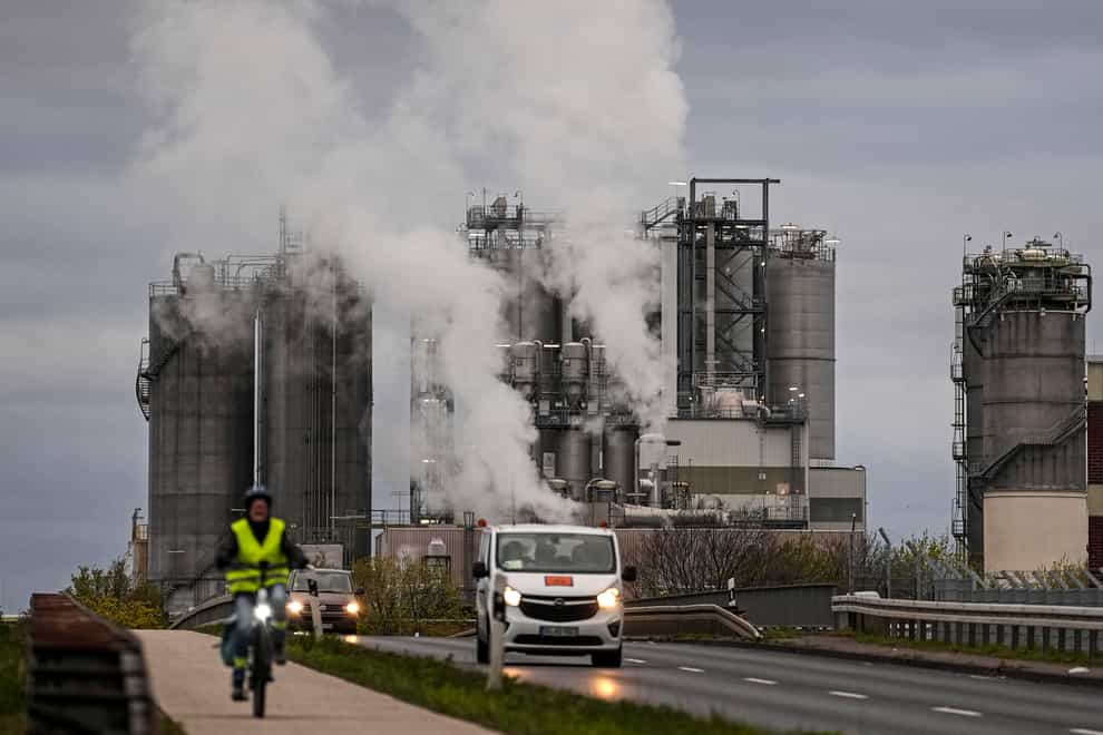 Chemical plants like this one, at Wesseling, near Cologne, might have to shut in the event of a ban on Russian gas (AP Photo/Martin Meissner, File)
