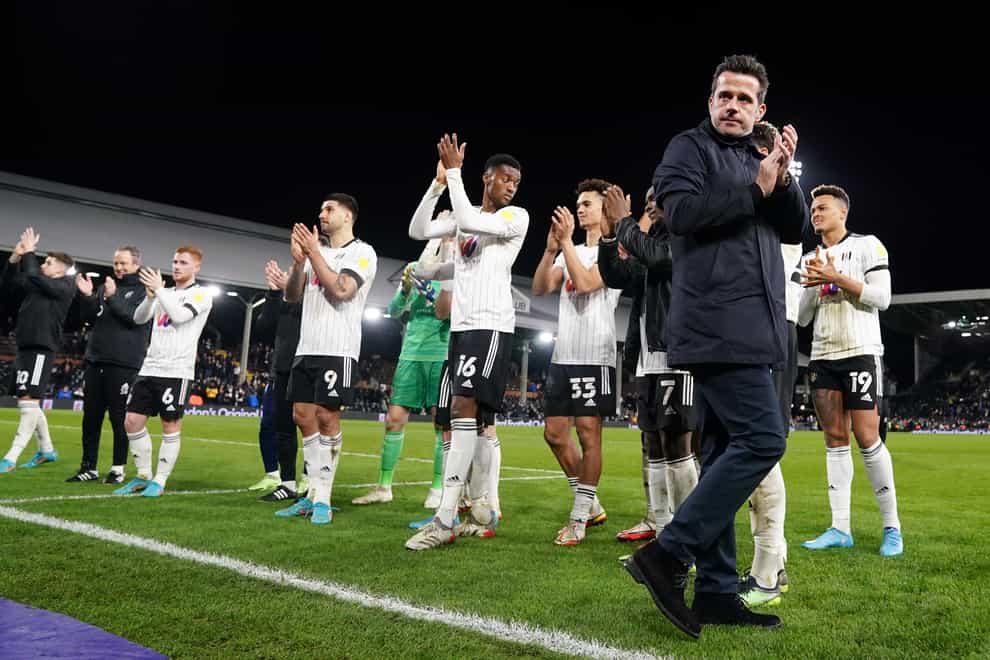 Marco Silva’s Fulham have been promoted with four games to spare in the Championship (John Walton/PA)