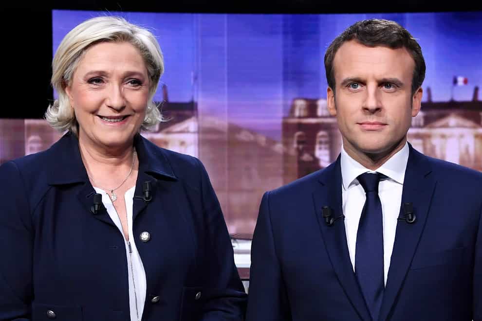 Marine Le Pen and Emmanuel Macron (Eric Feferberg/Pool Photo via AP)