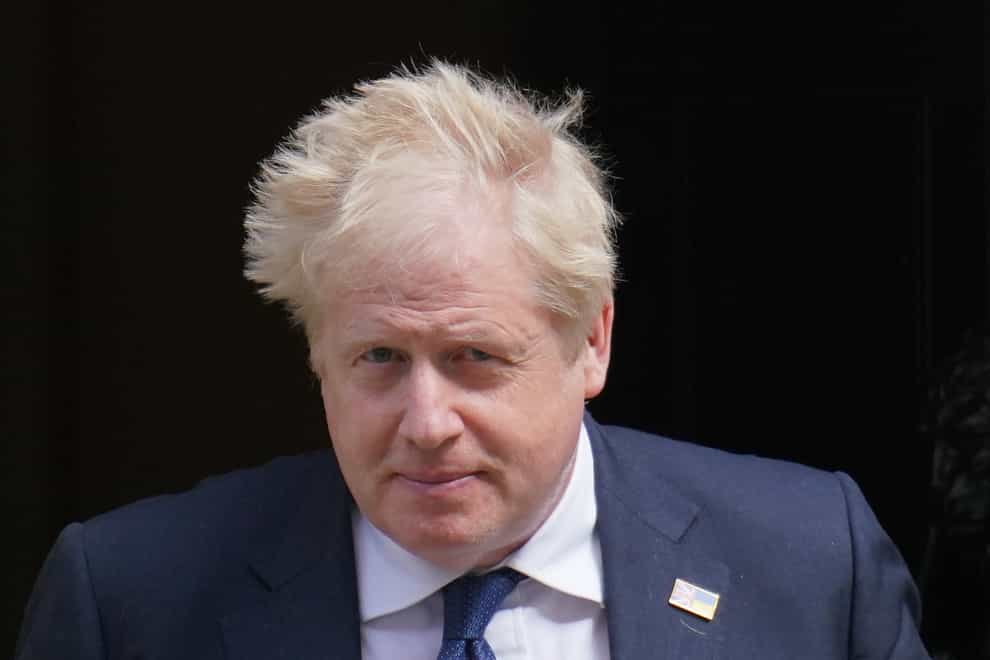 Prime Minister Boris Johnson leaves 10 Downing Street, London, to attend Prime Minister’s Questions at the Houses of Parliament (PA)