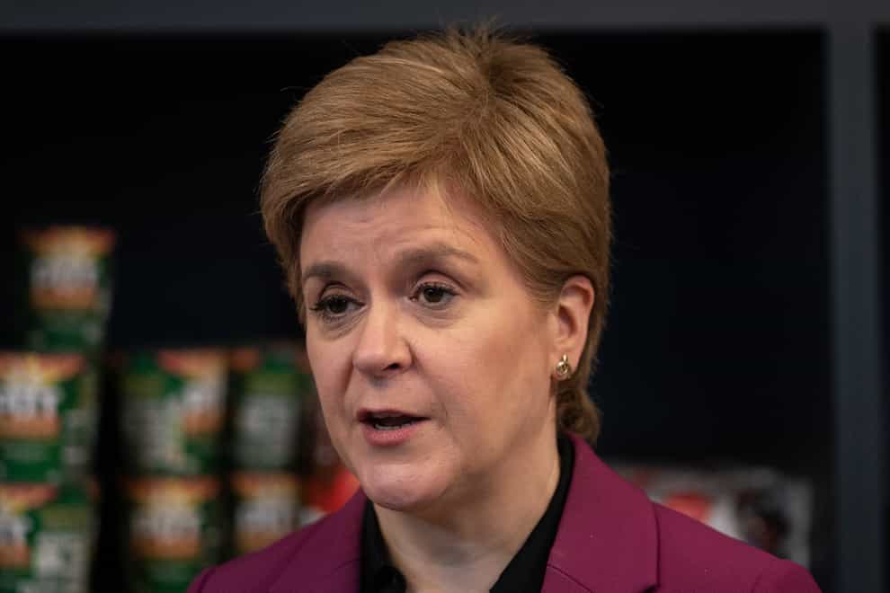 Nicola Sturgeon insisted there is a ‘very, very clear difference’ between her ‘error’ with a face mask and lockdown breaches in Downing Street. (Peter Summers/PA)