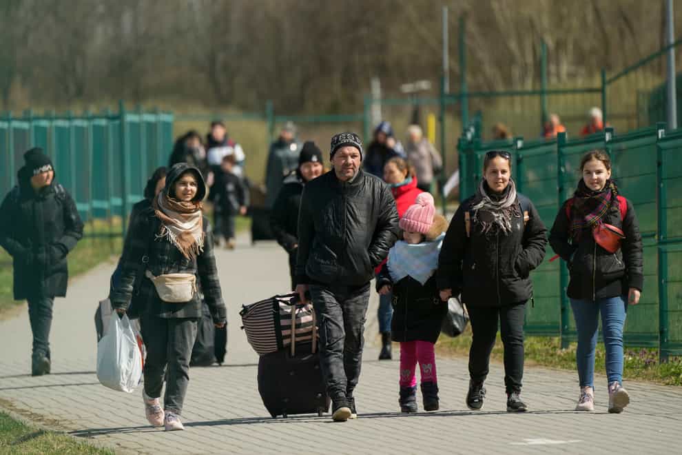 Five million people have now fled Ukraine (Sergei Grits/AP)