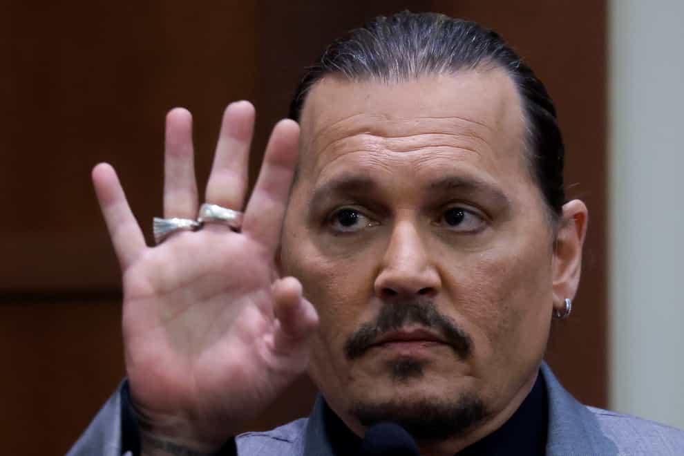 Actor Johnny Depp gives evidence in court (Evelyn Hockstein/Pool/AP)
