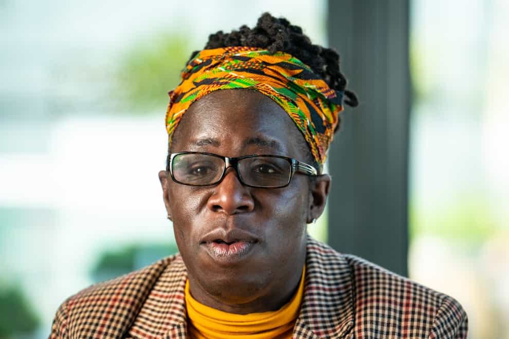 Rosamund Adoo-Kissi-Debrah, the mother of Ella Adoo-Kissi-Debrah who was the first person in the UK to have air pollution listed as a cause of death on her death certificate, speaking at Fora, in London, one year on from the publication of the Prevention of Future Deaths Report. Picture date: Wednesday April 20, 2022.