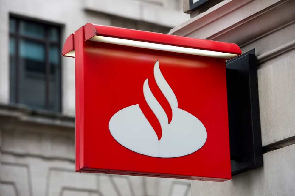 More than 300 Santander branches will move from being open from 9.30am to 4pm on Saturdays to operating a half day service, closing at 12.30pm as part of a wider shake-up of opening hours (Laura Lean/PA)